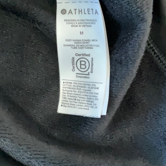 Athleta Oversized Cowl Neck Sweat Shirt with Pockets Size Medium - Picture 9 of 9